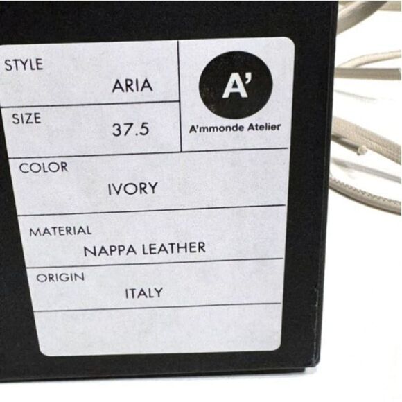 A’mmonde Atelier Aria 75 Sandal Multi Strap Wraparound Heels Ivory 7.5 - Picture 4 of 11
